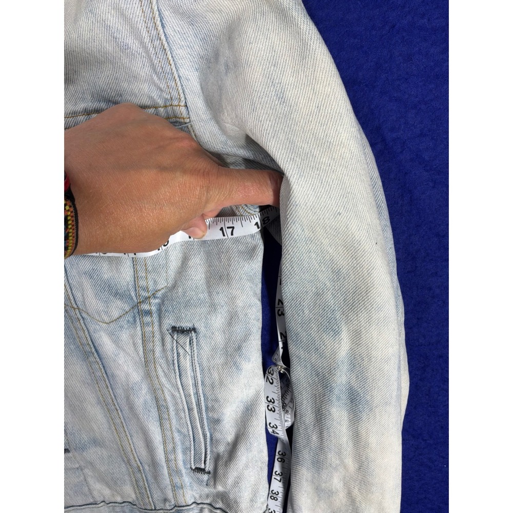 Vintage Mens Levis Denim Trucker Jacket S Light Blue 70506-0214 Made in USA - Picture 13 of 16